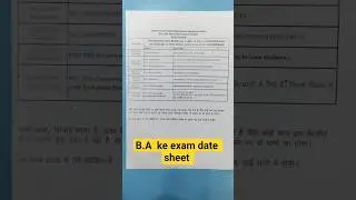 #BA#Bsc#B. com # Important #study #exam #date#sheet#motivation #ignore