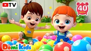 Let&rsquo;s &ldquo;Swim&rdquo; at the Ball Pit Party! | Sing-Along Time | Nursery Rhymes & Kids Songs | Domi Kids