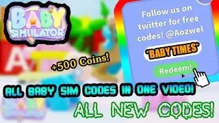 [ALL NEW CODES] 500+ Coins | 💥👼Baby Simulator | All Codes In One Video | Roblox👼💥