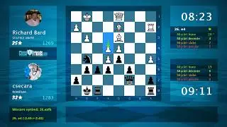 Chess Game Analysis: Richard Bard - csecara : 0-1 (By ChessFriends.com)