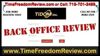 Tidom Back Office Review Call 718-701-2499