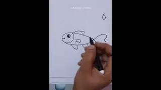 drawing using number fish drawing number drawing &ndash;easy drawing how to draw step by step 229 #shorts