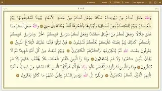 Kuranı Kerim Sayfa 275 Nahl Suresi 80-87.Ayetler 14.C&uuml;z Quran Recitation Surah Nahl Pg.275