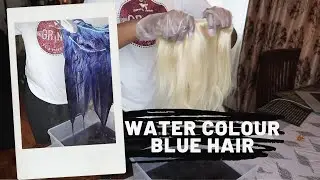 WATCH ME WATER COLOUR MY 613 BUNDLES NAVY BLUE! || FT Black Pearl Hair