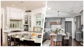 75 Medium Tone Wood Floor And Painted Wood Floor Kitchen Design Ideas You'll Love 🔴