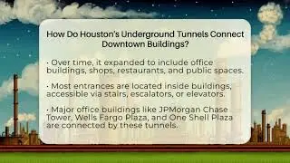 How Do Houston's Underground Tunnels Connect Downtown Buildings? - Everything About Houston