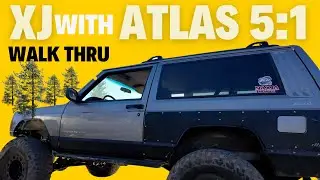 Jeep Cherokee XJ Atlas transfer case, long arms, lockers, 35s , Walk Thru on Rubicon Granite Bowl