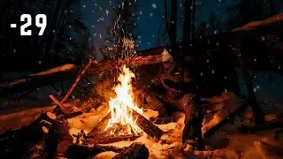 EXTREME Winter Camping - Stranded Alone Without a Tent (-29C&deg;) [4K]