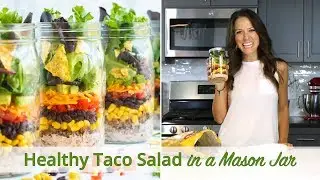 Healthy Taco Salad in a Mason Jar