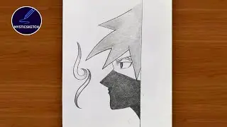 How to draw Kakashi Hatake easy step by step tutorial