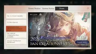Reverse: 1999 - Carnival Fan Creations Event Notice