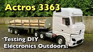 Hercules Hobby 1/14 Scale Actros 3363 first outdoor test drive: Arduino DIY Sound & Lightcontroller!