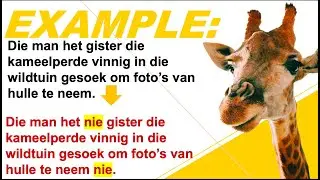 DIE ONTKENNENDE VORM (help for high school learners with Afrikaans First Additional Language)👩🏼‍🏫🤓