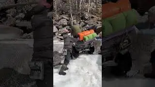 Carrying camping gear to go fishing  really enjoying life.#The Joy of Anglers #atv#utv#camping