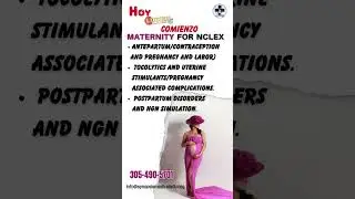 Hoy  Maternity para el NCLEX! Un tema clave que no puedes dejar pasar si quieres dominar el examen.
