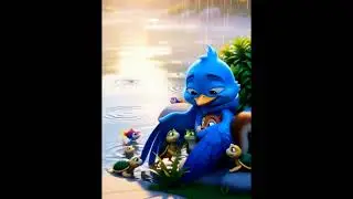 Little Blue Duck TV | BLue Duck Save Others #duck  #ducks #ytshorts #youtubeshorts #youtubeshort
