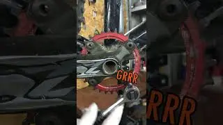 SATISFYING MTB chainring replacement!!!!!  #bike #mtb #satisfying