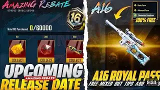 A16 Royalpass Upgrade Skin/ Free Materials And Mythic Emblem PUBG/ New Premium Crate Upgrade/