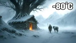 Solo Survival: Building a Wooden House Beneath an Ancient Tree With a Yakutian Horse Companion
