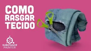 COMO FAZER TEXTURA DE ROUPA RASGADA JEANS - Tutorial Substance Painter