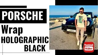 Porsche Cayenne S Wrap With Holographic Black #youtubeshorts #ytshorts @mrwrapster