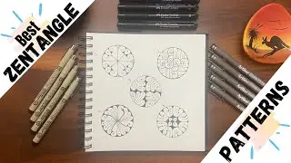 5 Easy Zentangle Patterns For Beginners, How To Draw Doodle Art Tutorial Drawing, Step By Step