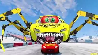 Escape From The Lightning McQueen Drone Spider Eater & Monster Spider Eater | Coffin Dance Cover