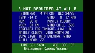 Winnipeg Weather Channel Archive - Dec 24th 2025 [Part 1]