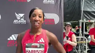 Keni Harrison Reacts to 12.30 (+2.1) to Win 100mH at Adidas Atlanta City Games