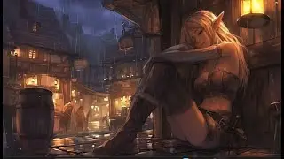 Rainy Day in the Elven Realm | Relaxing Fantasy Ambience with Soft Rain Sounds
