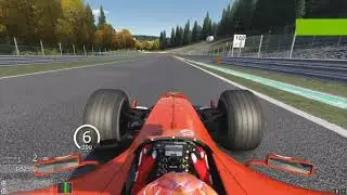 Assetto Corsa: Taking Pouhon flat in the F2004