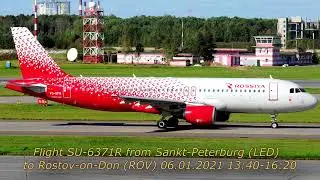 Flight SU-6371R from Sankt-Peterburg (LED) to Rostov-on-Don (ROV).