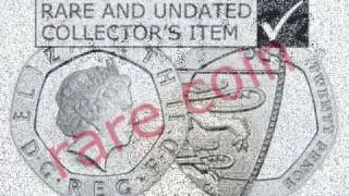 Undated and very rare 20 pence coin, MINT ERROR collectable for SALE