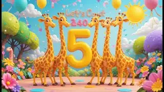 Giraffe Counting Song for Kids | Learn Numbers 1 to 10 with Giraffes | Fun Educational Video