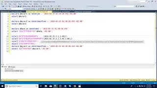 How to add time zones using datetimeoffset in SQL server manager