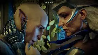 Solas taking Flemeth's life and Mythal's essence
