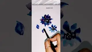 Dark colour flower painting combination 🌸✨||Aesthetic Art 