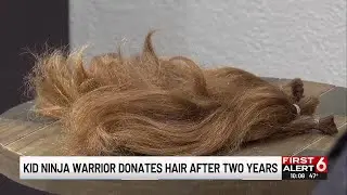 11-year-old ‘Breast Cancer Ninja’ from Omaha donates hair after two years of growth