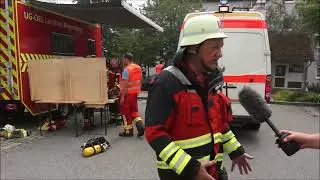 Gro&szlig;brand in Nittendorf, O T&ouml;ne Kreisbrandrat und OrgL