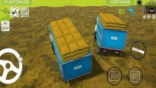  😱Drive Full Bori Loded Tata Truck 🚛 In Mud || #tractorgame #indianvehiclessimulator3dvideos 