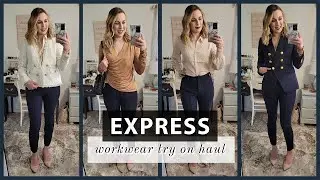 Express Work Wear Chic Try On Haul II Dressed Up Business Casual New October 2020 II Lindsey Loves