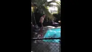 DAD PUSHED ME IN THE POOL