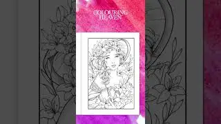 MYSTERIOUS WOMEN colouring flip through | Colouring Heaven Special #109 | Maud Lamoine #Shorts
