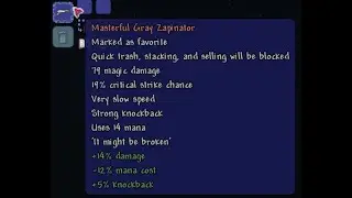 skeletron gets obliterated by gray zapinator