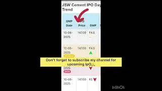 Today&rsquo;s GMP - All Mainboard IPO&rsquo;s | JSW Cement |egaal resources | Knowledge reality #tradewithsingh