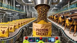 Inside the Cricket Protein Factory | From Insects to Human Food (Full Process)