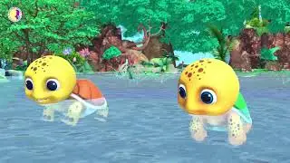 Two Turtle babies Animated Hindi story  || चालक कछुवे हिंदी कहानी || Rsk Hindi stories