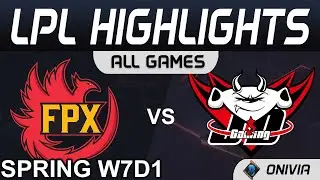 FPX vs JDG Highlights ALL GAMES LPL Spring Season 2021 W7D1 FunPlus Phoenix vs JD Gaming by Onivia