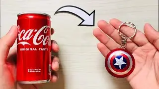 Captain America Shield Key chain Using Soda Can