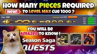 8 ball pool -  HOW MANY PIECES REQUIRED TO LEVEL MAX CUE 1000 ❤️ 😱 HOW TO WIN ANIMATED AVATARS ❤️💯